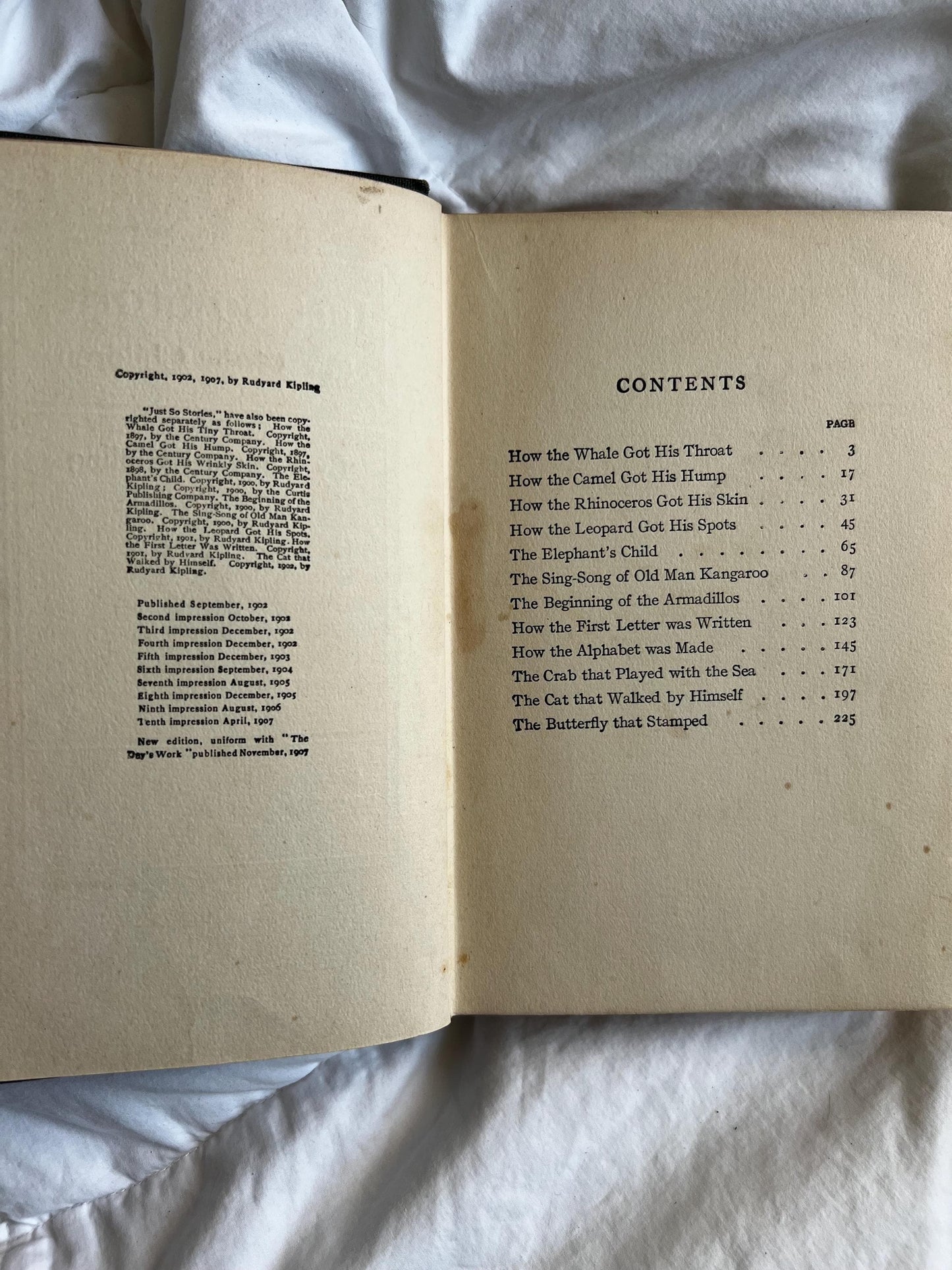 1907 Hardcover - Just So Stories For Little Children by Rudyard Kipling | Antique Collectible Books | ShopEleanorLouise